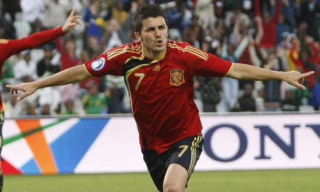 Spain 2009 home David Villa - XL